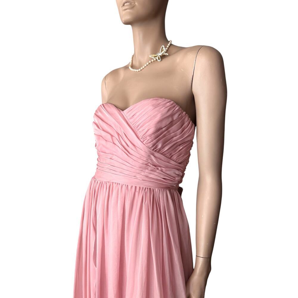 Jasmine B2 B153072 Bridesmaid Dress Misty Pink Chiffon Formal Prom Size 12 Flowy - Picture 2 of 7